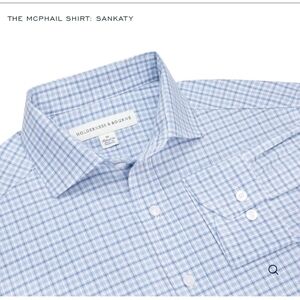 NWT Holderness & Bourne The McPhail Shirt Navy Sankaty Check Sz S Button Down